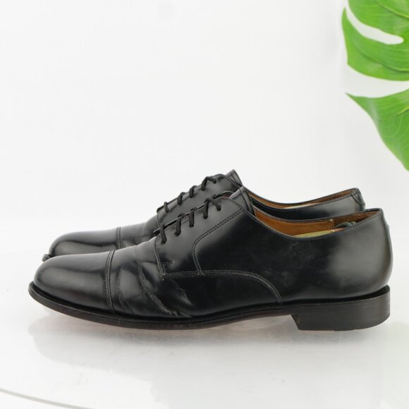 Cole Haan Mens Caldwell Oxford Size 10 D Black Leather Cap Toe Derby Dress Shoes main image 10